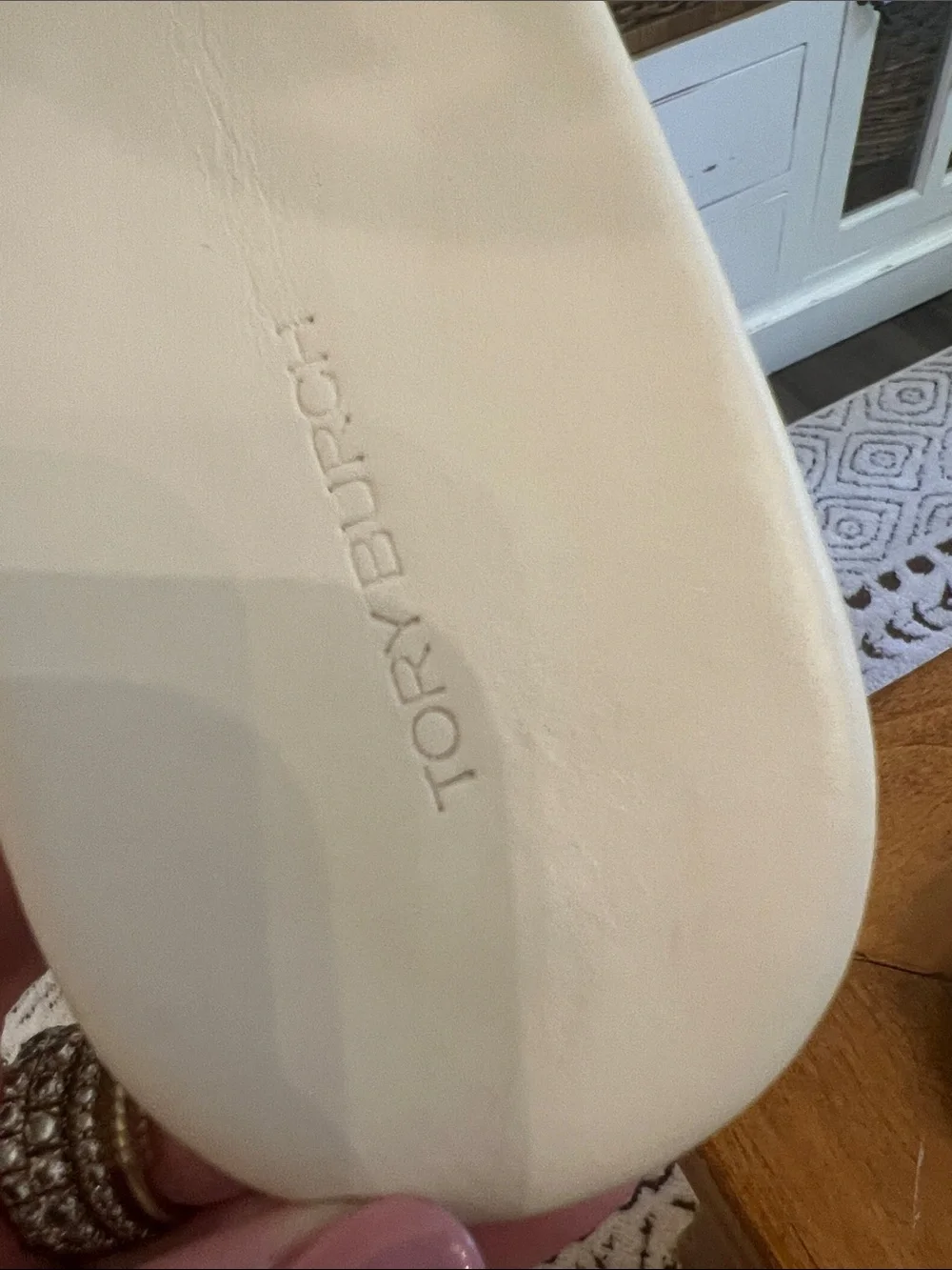 Tory Burch cream/white Cloud Miller Sandals size 10-like new!